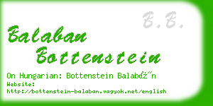 balaban bottenstein business card